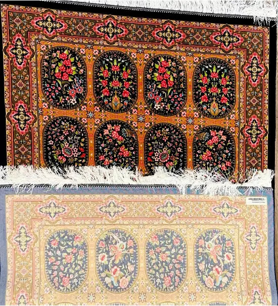 Beautiful Floral Design Silk Rug 3.2 x 4.92Sqft