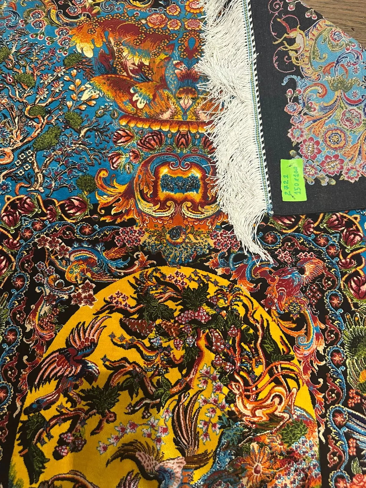 Stunning Floroal Design silk rug 3.28 X 4.92